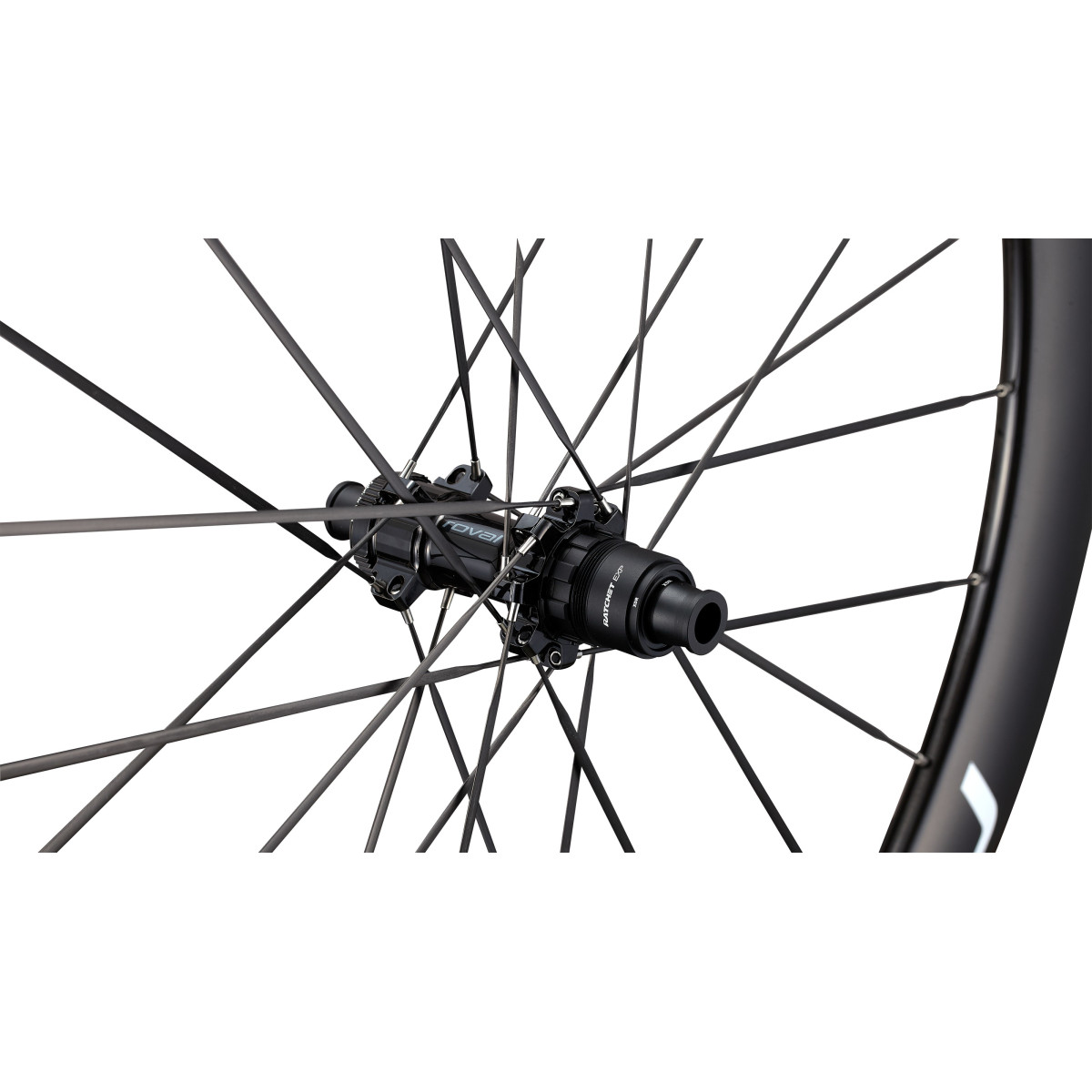 Roval Rapide CLX III Carbon aizmugurējais ritenis | Gloss Carbon - Gloss White
