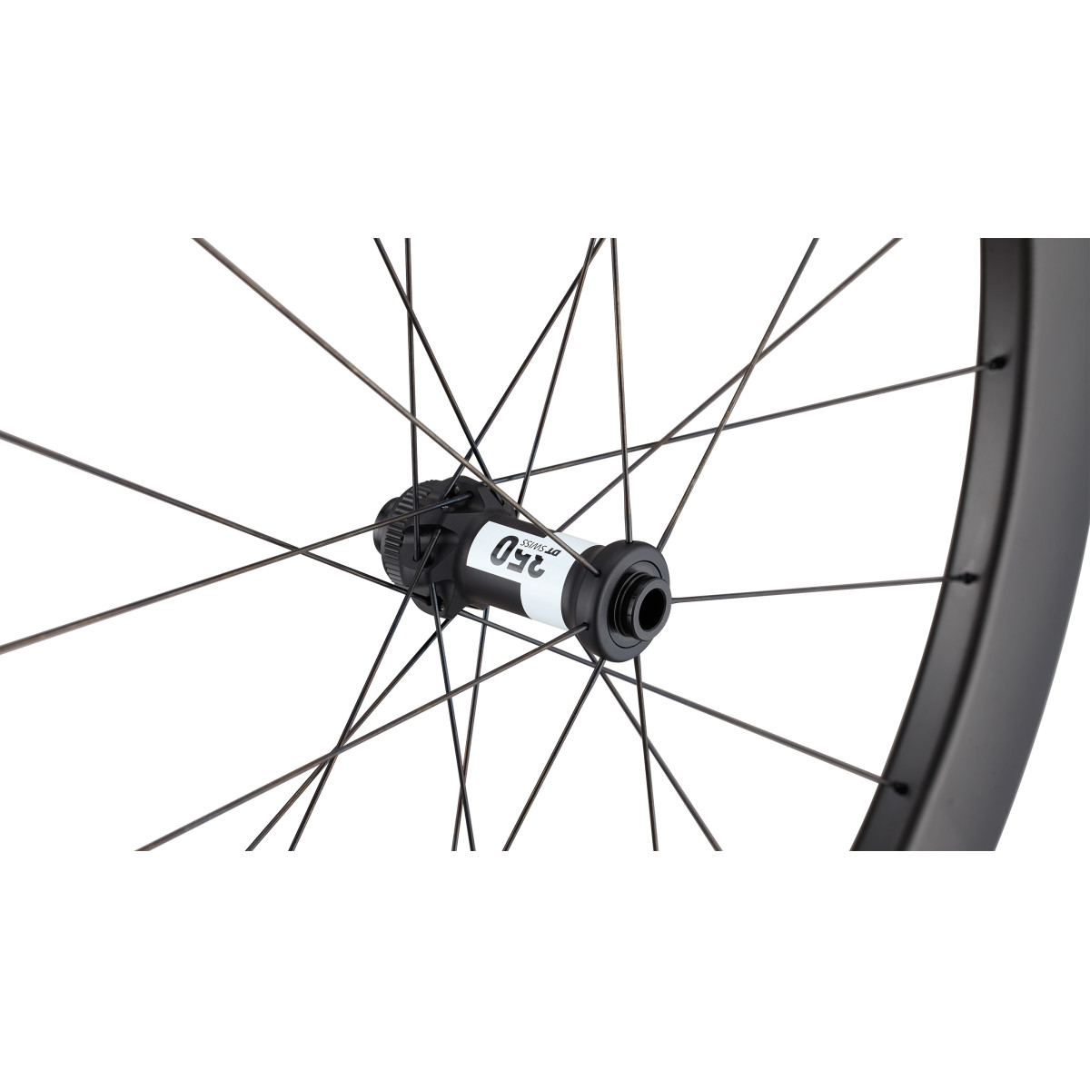 Roval Terra Aero CL karbona priekšējais ritenis | Satin Carbon - Gloss Black