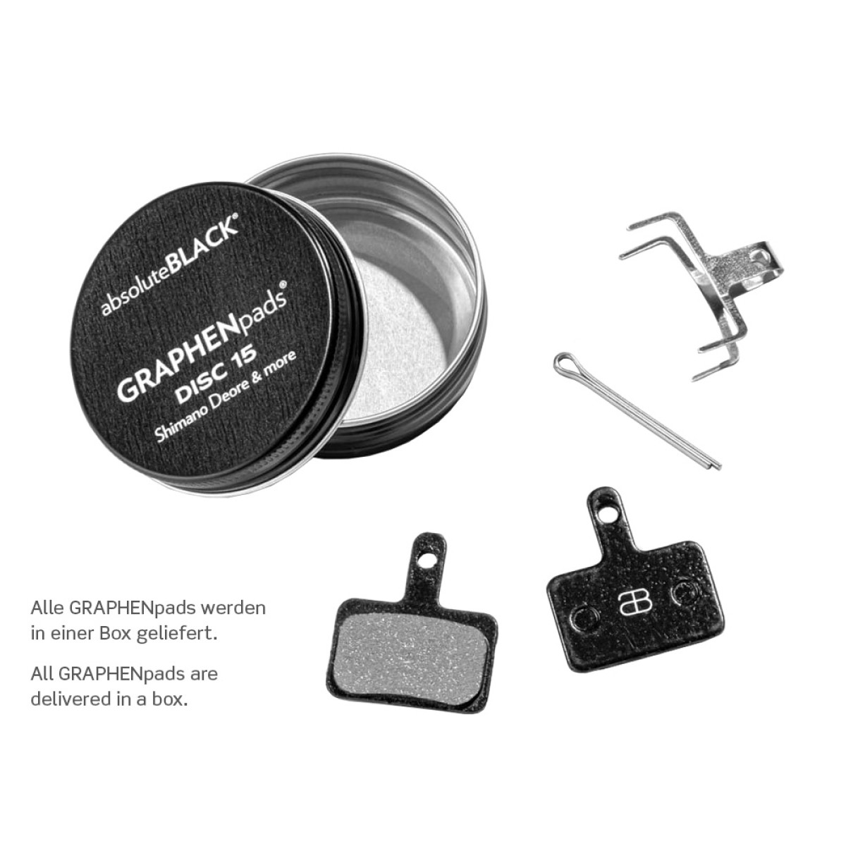 AbsoluteBlack GRAPHENpads® disku bremžu kluči | Shimano Deore