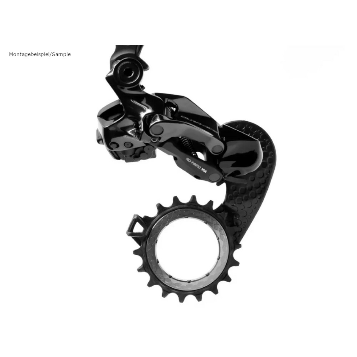 absoluteBlack HOLLOWcage® DuraAce 9250 Carbon Ceramic Oversized Derailleur Pulley Cage | Titanium