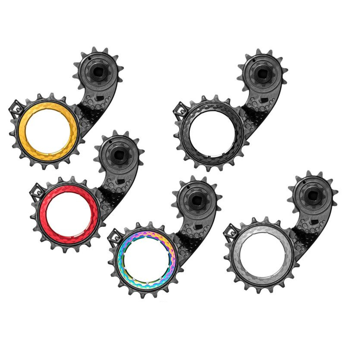 absoluteBlack HOLLOWcage® SRAM eTap AXS Carbon Ceramic Oversized Derailleur Pulley Cage | Black