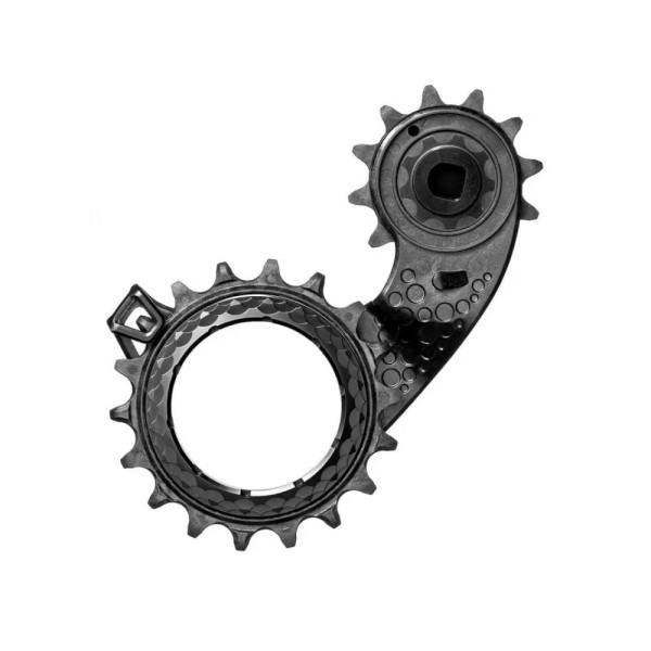 absoluteBlack HOLLOWcage® SRAM eTap AXS Carbon Ceramic Oversized Derailleur Pulley Cage | Black absoluteBlack HOLLOWcage® SRAM eTap AXS Carbon Ceramic Oversized Derailleur Pulley Cage | Black