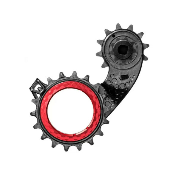 absoluteBlack HOLLOWcage® SRAM eTap AXS Carbon Ceramic Oversized Derailleur Pulley Cage | Red absoluteBlack HOLLOWcage® SRAM eTap AXS Carbon Ceramic Oversized Derailleur Pulley Cage | Red