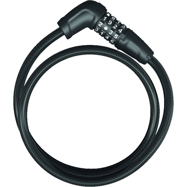 Abus Numerino 5410C/85 melna spirāles kabeļa slēdzene
