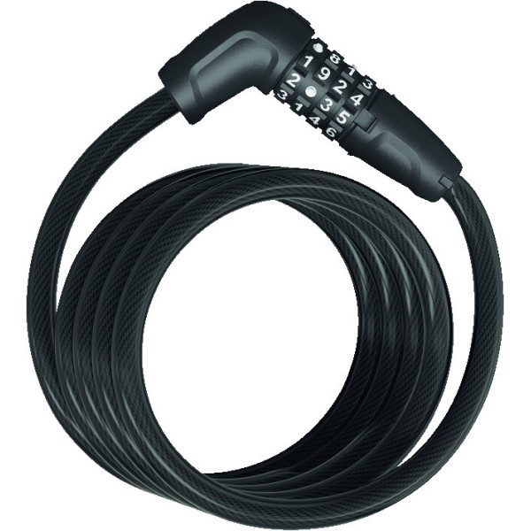Abus Numero 5510C/180 spirāles kabeļa slēdzene | Black Abus Numero 5510C/180 spirāles kabeļa slēdzene | Black