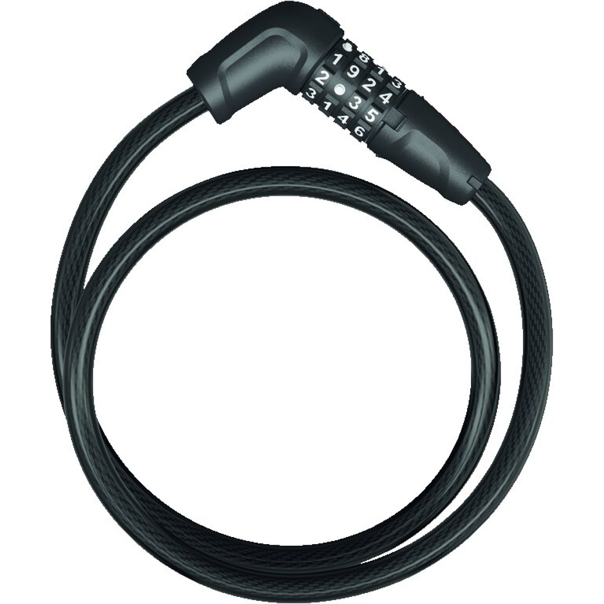 Abus Tresor 6412C/85 melna spirāles kabeļa slēdzene