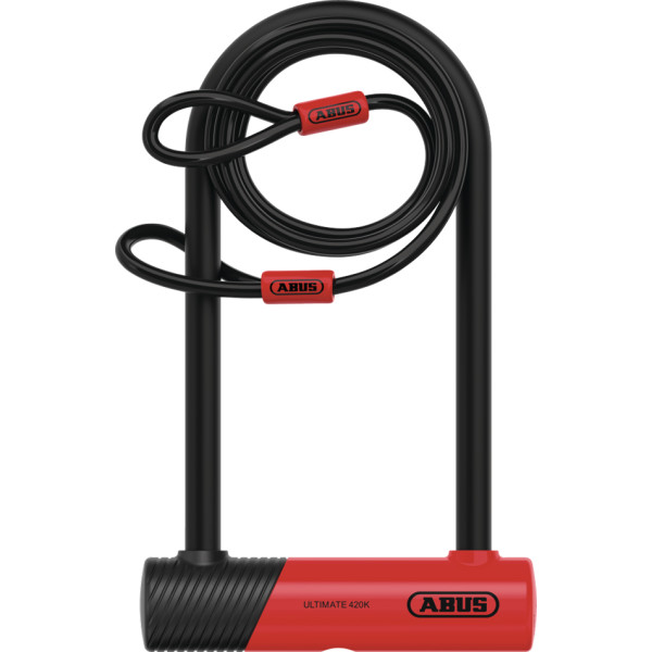 Abus Ultimate 420K/150HB230 U veida slēdzene ar USH turētāju + Cobra 10/120 trose | Black