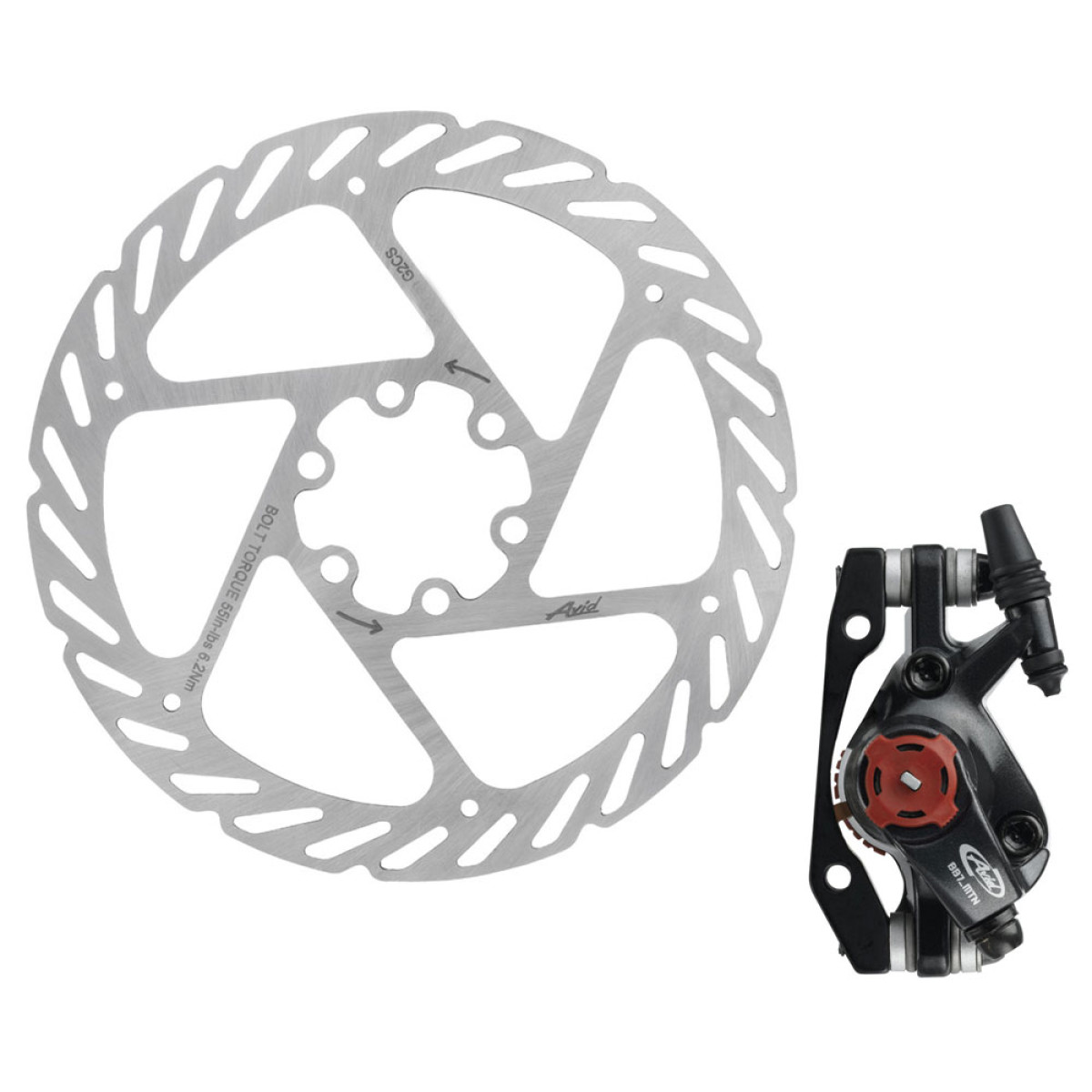 Avid BB7 MTB mehāniskā disku bremžu suports ar adapteri un 160 mm disku | rear/front