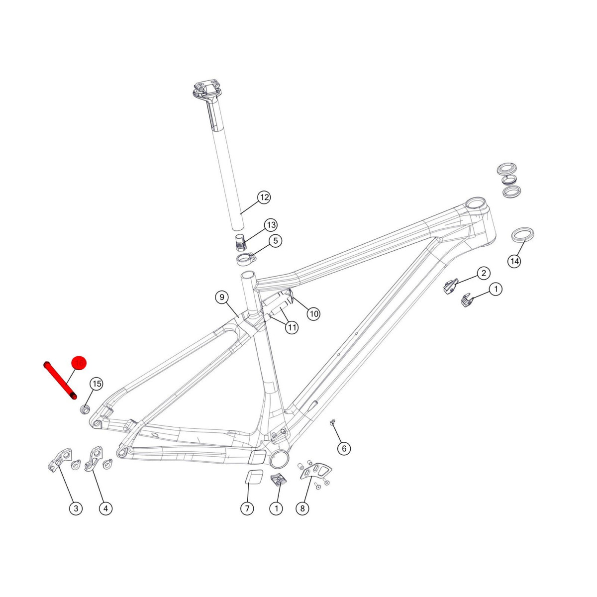 BMC aizmugurējā riteņa ass | Thru Axle | Teamelite 01/02 / Fourstroke 01