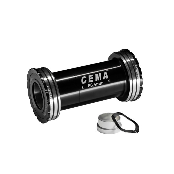 Cema centra gultņi | SRAM GXP | BB386 Evo 86,5 mm | Nerūsējošais tērauds | Melns