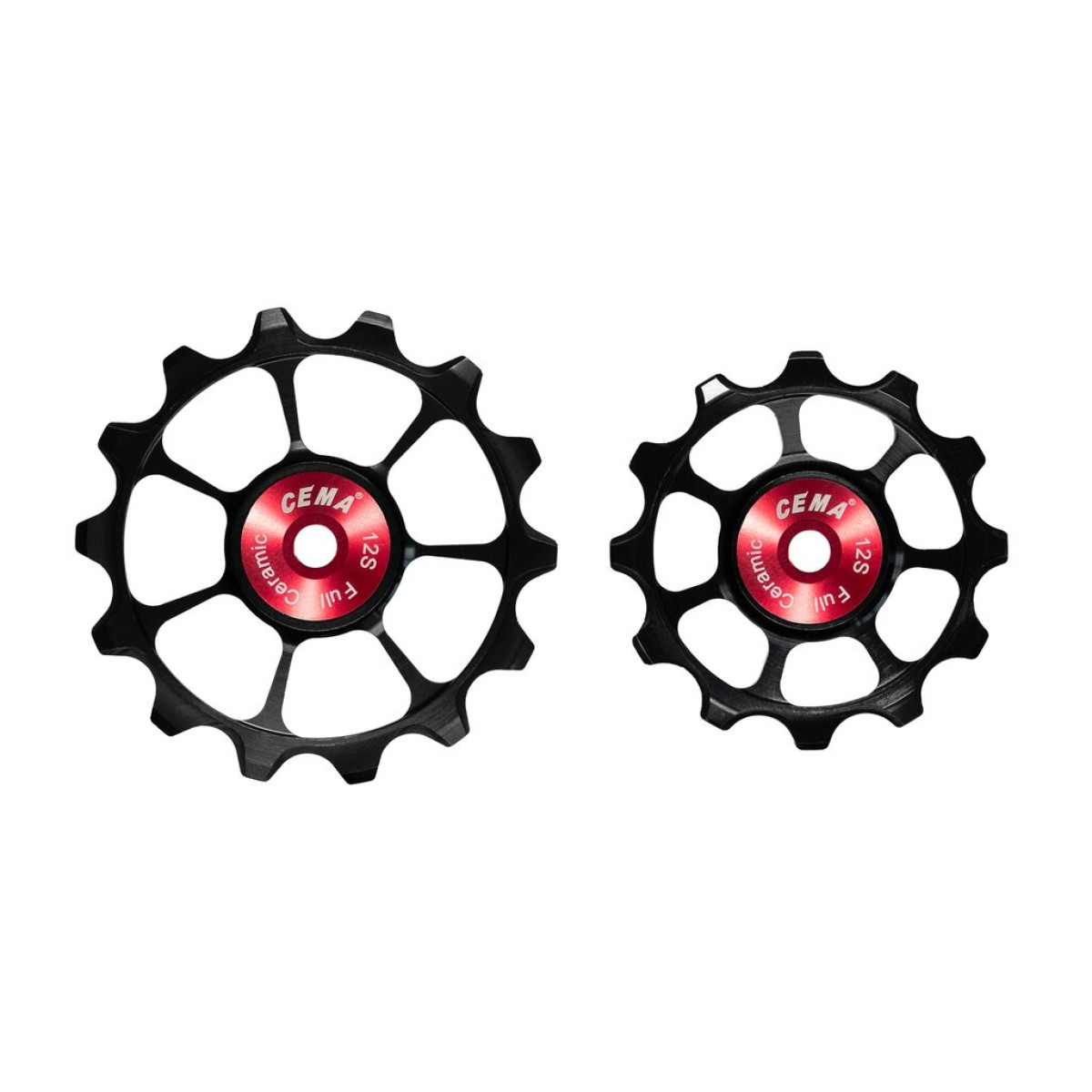 Cema Shimano Dura-Ace aizmugurējā pārslēdzēja rullīši ar kāju | Keramika | 12 ātrumu | Melni-sarkani