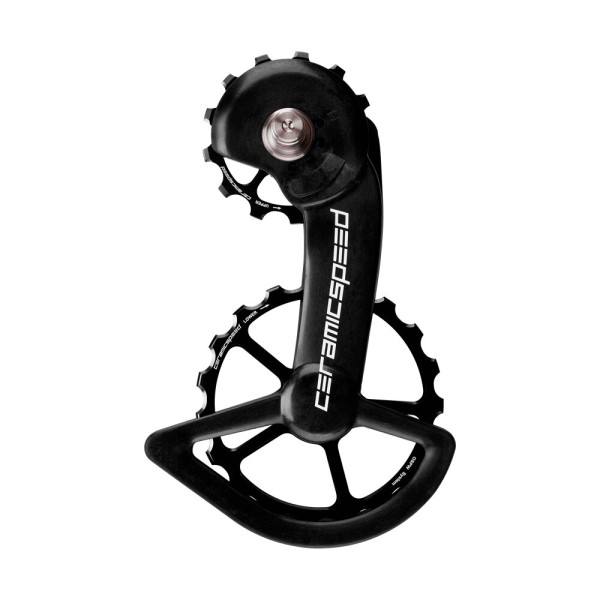 CeramicSpeed OSPW Shimano 9100/9150/8000SS/8050SS Oversized aizmugurējā pārslēdzēja rullīši ar kāju | Coated | Black