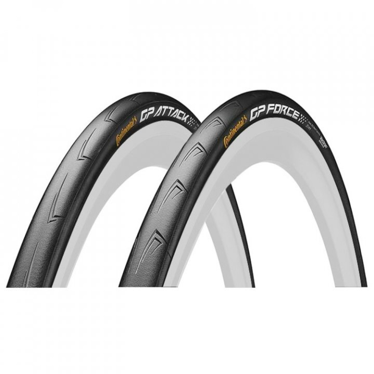 Continental Grand Prix Attack & Force 28" salokāmo riepu komplekts | Black - Black