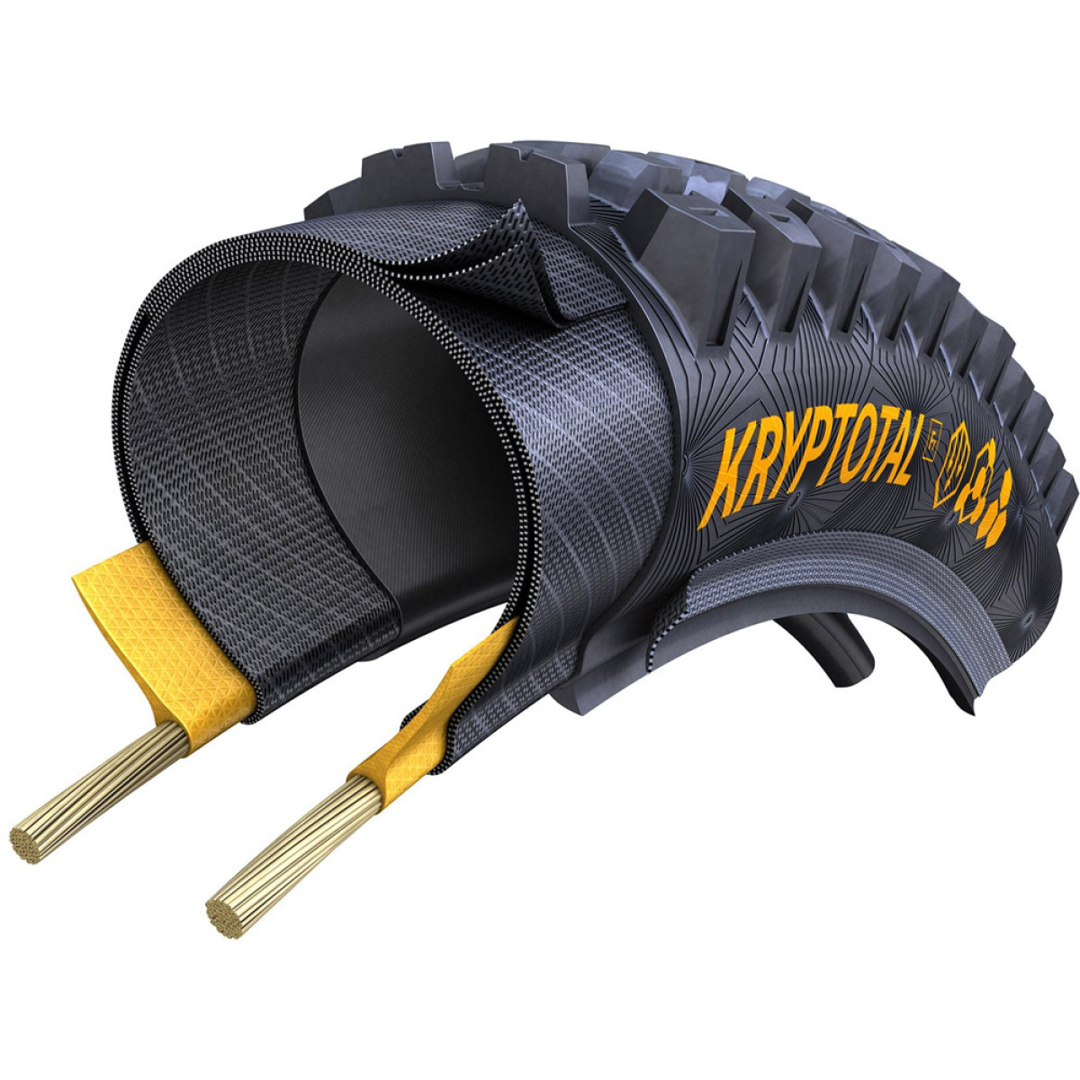 Continental Kryptotal-FR Downhill Soft 29" TL-Ready salokāma riepa | Black - Black