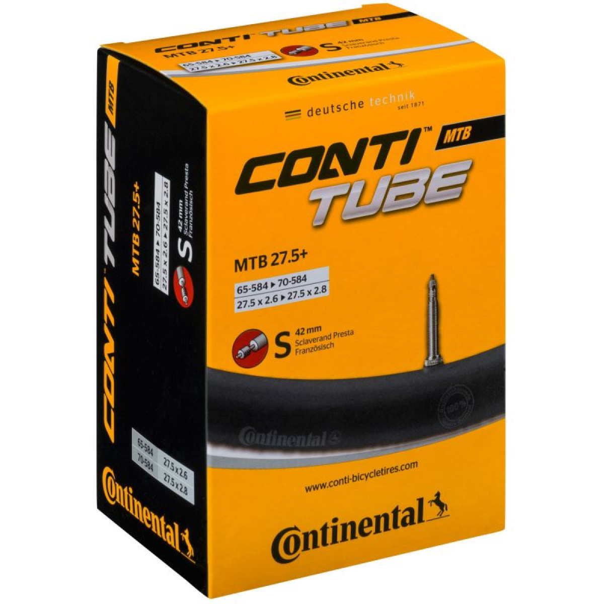 Continental MTB 27.5" B+ kamera | SV | 65/70-584