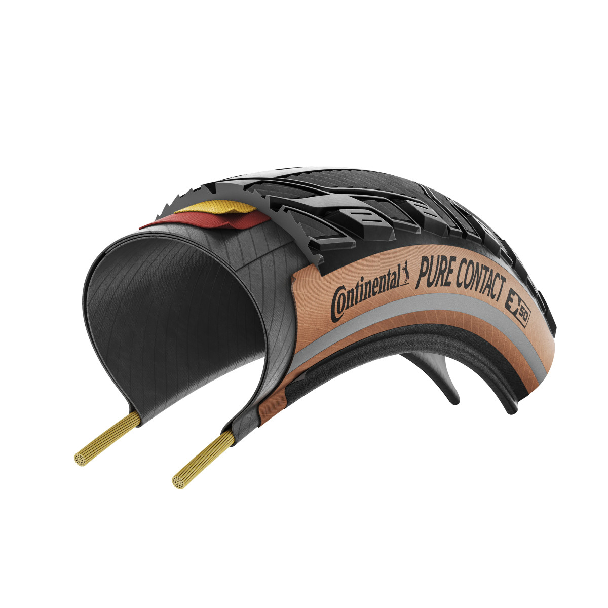 Continental Pure Contact 27,5" salokāma riepa | Black - Coffee - Graphite Reflex