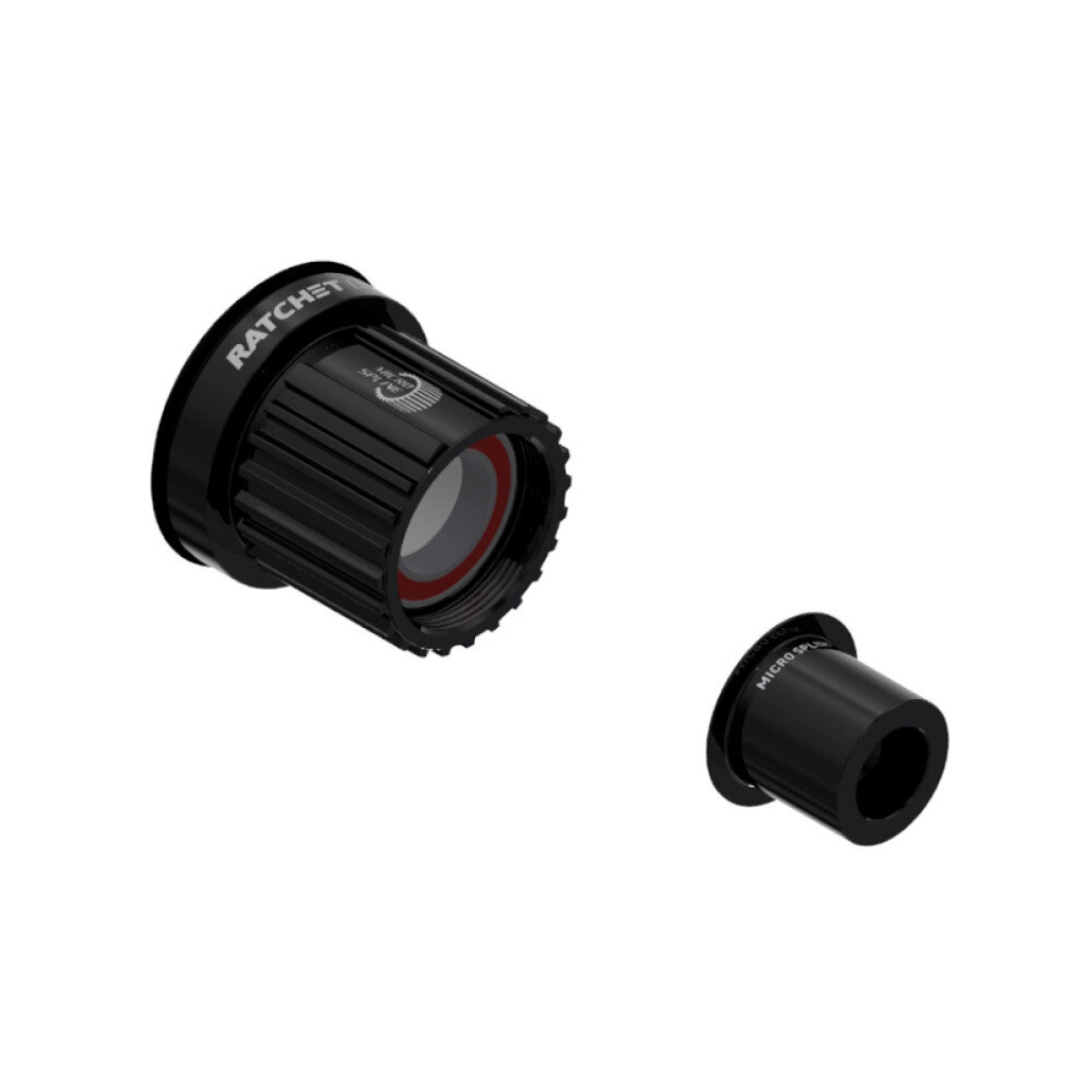 DT Swiss brīvskrūve ar gala vāciņu | Ratchet LN | Shimano Micro Spline | 12 ātrumu | 12x142/148 mm | Alumīnijs