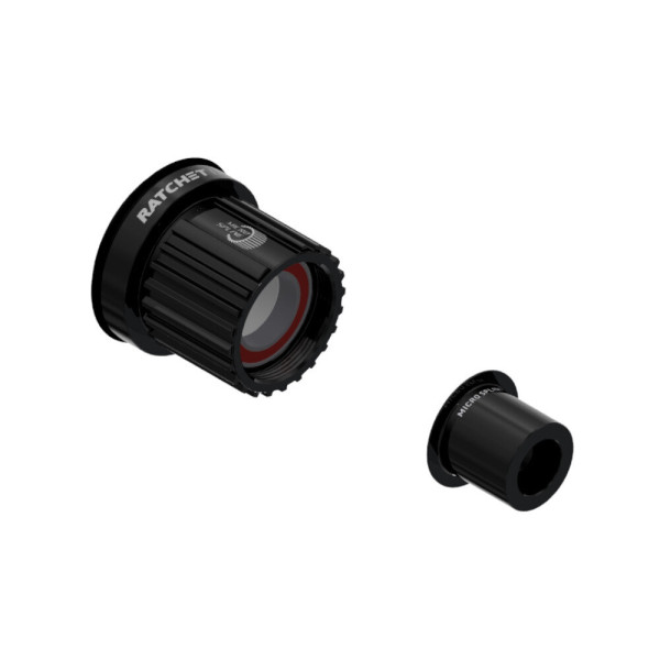 DT Swiss brīvskrūve ar gala vāciņu | Ratchet LN | Shimano Micro Spline | 12 ātrumu | 12x142/148 mm | Alumīnijs