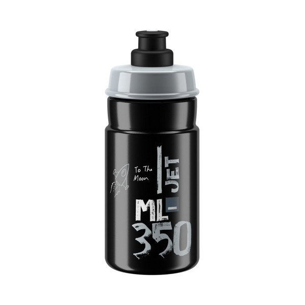 Elite Jet pudele 350 ml | Melna - pelēks logotips