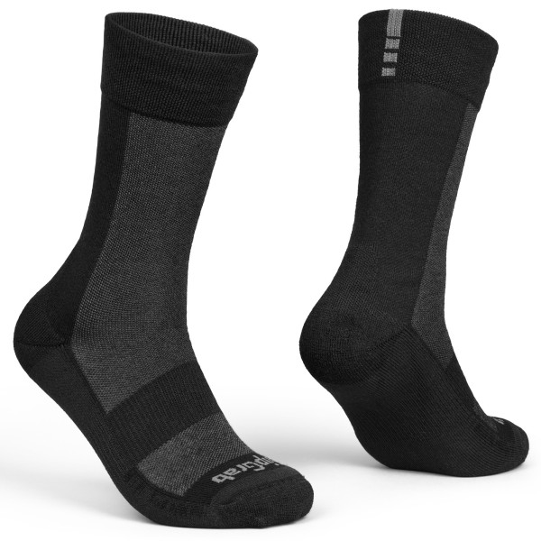 GripGrab Alpine Merino zeķes ar augstu piegriezumu | Black