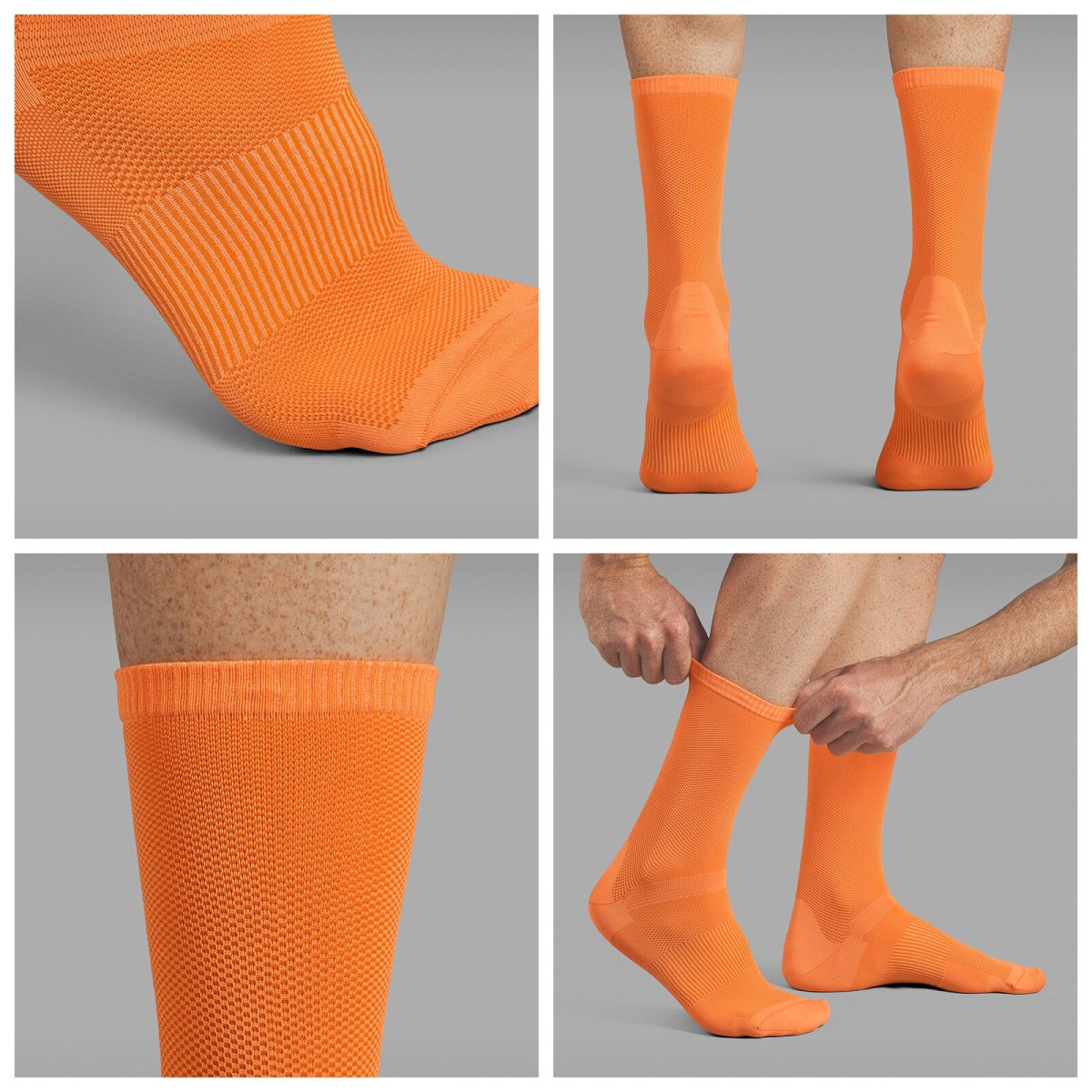 GripGrab Vieglas gaisa plūsmas zeķes | Orange Hi-Vis