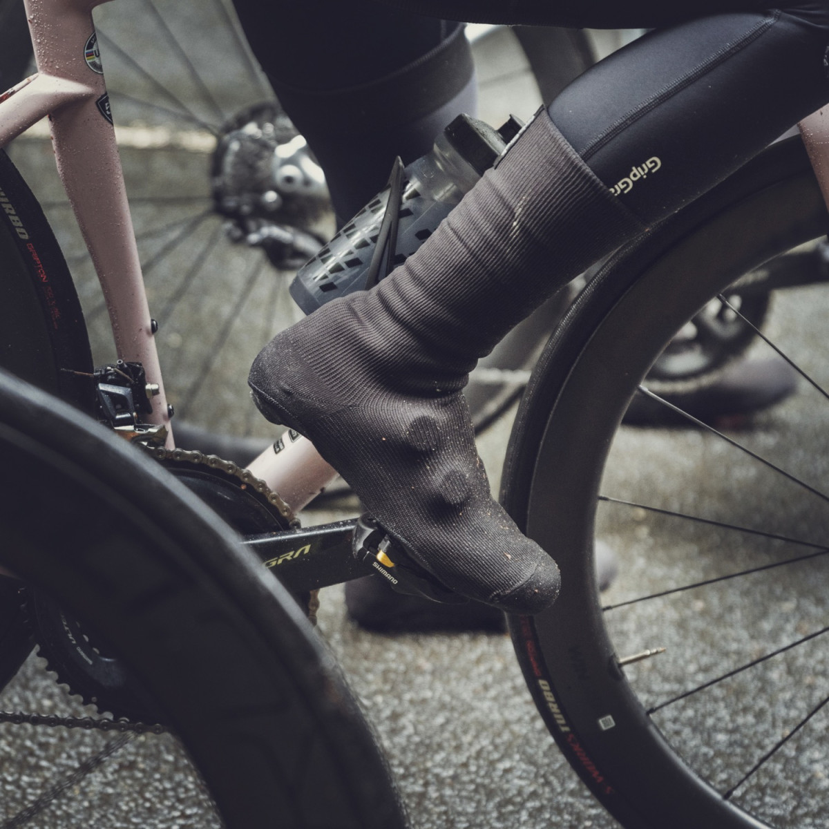 GripGrab Flandrien Waterproof Knitted Road mokasīni | Black