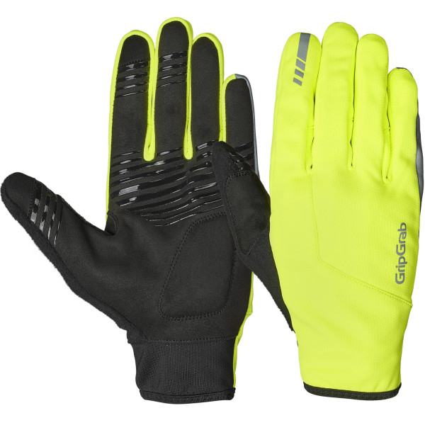 GripGrab Hurricane 2 Vēja necaurlaidīgi pavasara-rudens cimdi | Yellow Hi-Vis 