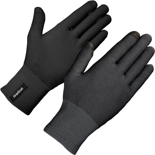 GripGrab Merino Liner cimdi | Melni