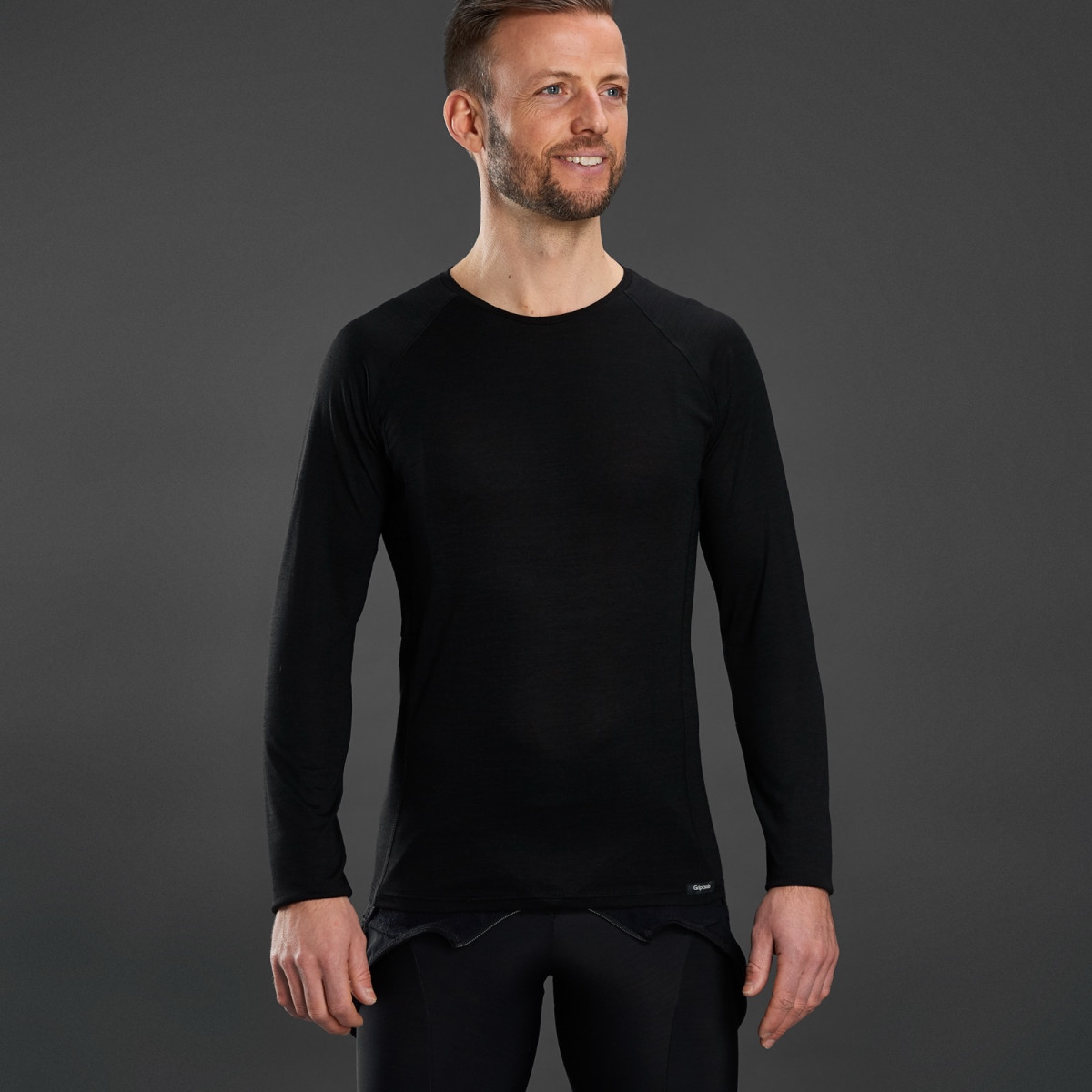  GripGrab Merino Polivinilmateriāla garās piedurknes krekls | Black
