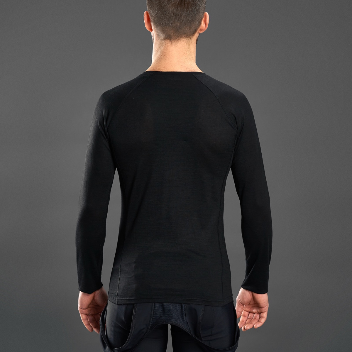  GripGrab Merino Polivinilmateriāla garās piedurknes krekls | Black