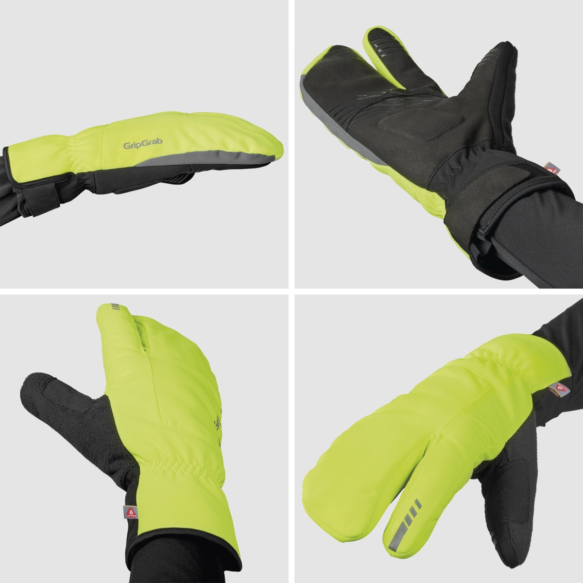 GripGrab Nordic 2 Vēja necaurlaidīgi omāra cimdi | Yellow Hi-Vis