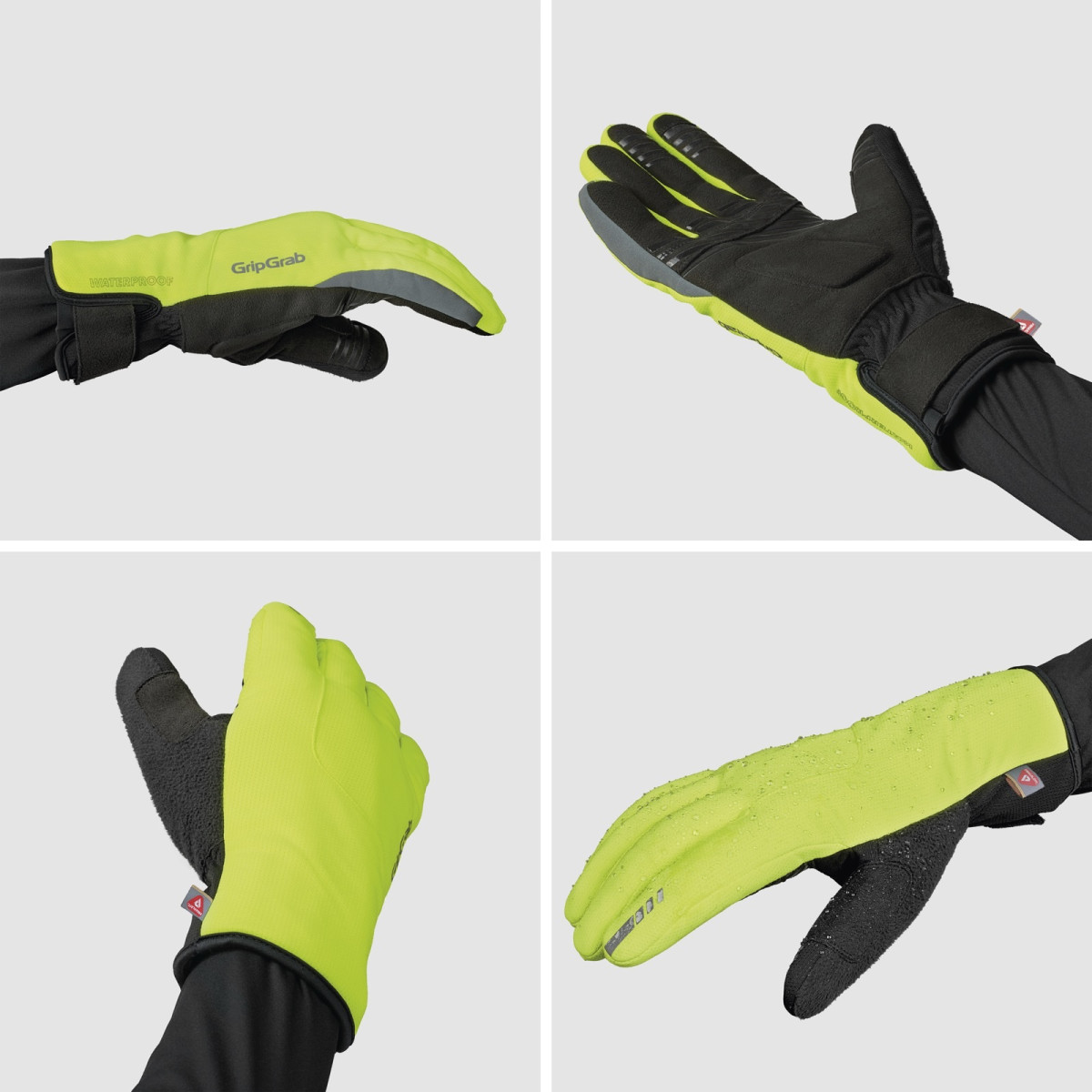 GripGrab Polaris 2 ūdensnecaurlaidīgi ziemas cimdi | Yellow Hi-Vis