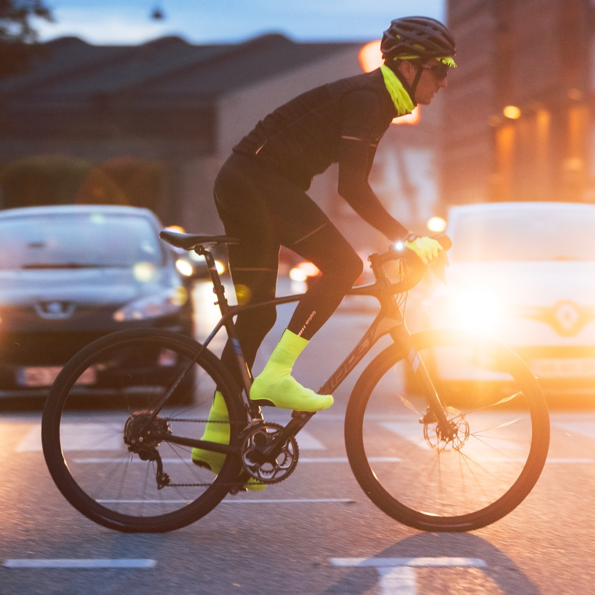 GripGrab Primavera Knitted Spring - Autumn Road mokasīni | Yellow Hi-Vis