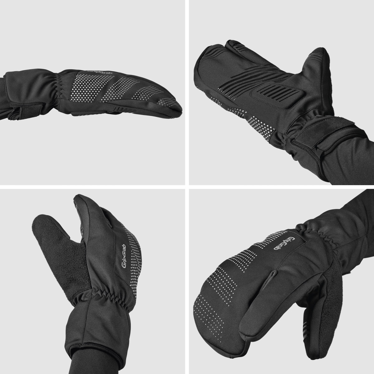 GripGrab Ride Vēja necaurlaidīgi dziļi ziemas cimdi Lobster Gloves | Black