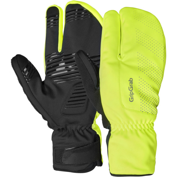 GripGrab Ride Vēja necaurlaidīgi dziļi ziemas omāra cimdi | Yellow Hi-Vis