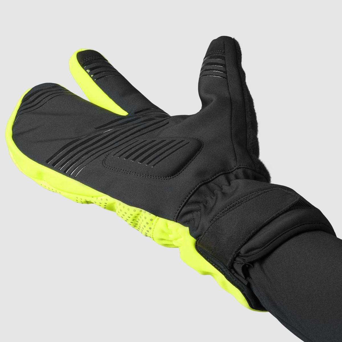 GripGrab Ride Vēja necaurlaidīgi dziļi ziemas omāra cimdi | Yellow Hi-Vis