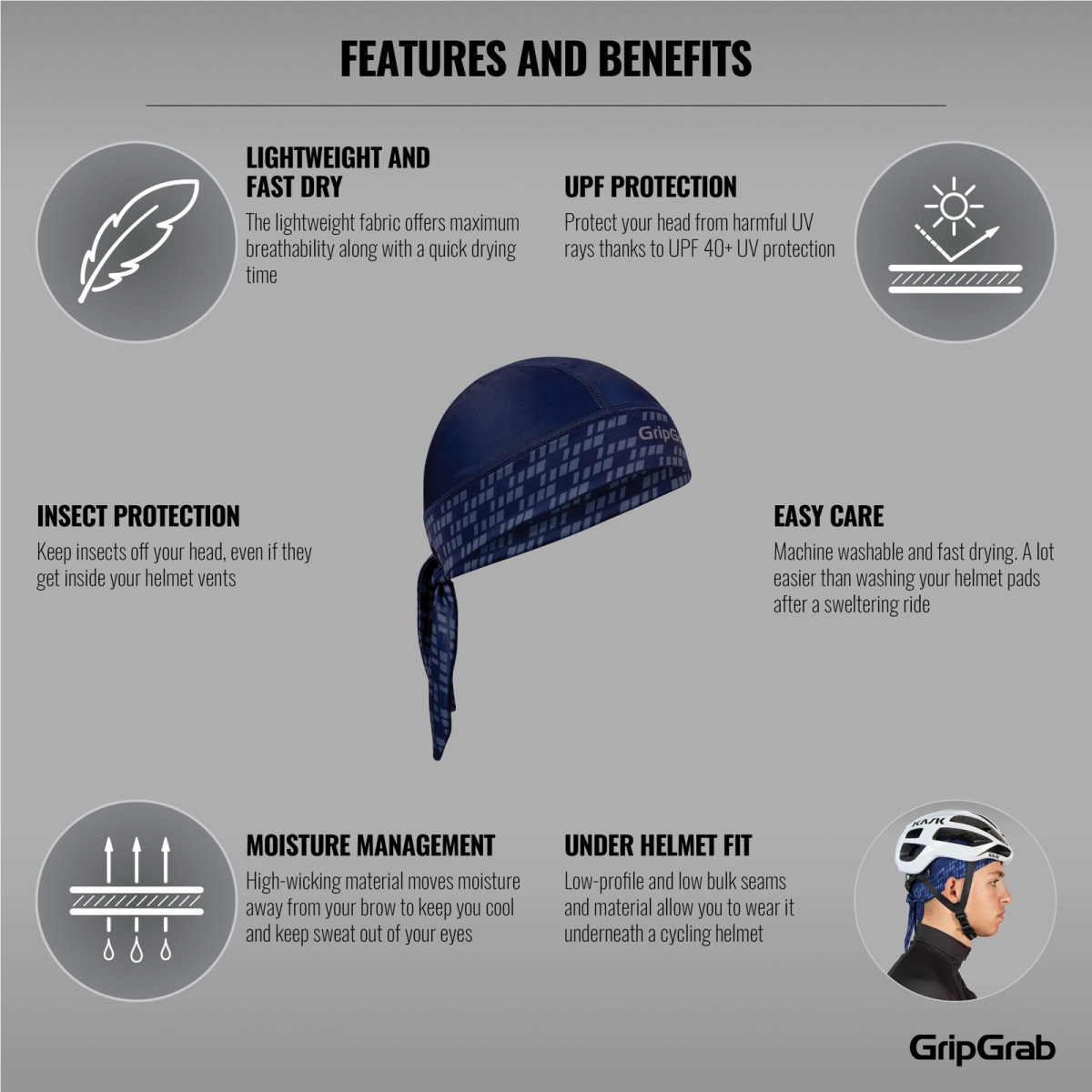 GripGrab šalle “Bandana” | Navy Blue