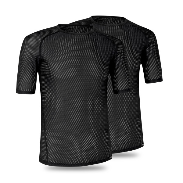 GripGrab Ultralight Mesh Short Sleeve krekls | Black (2 gab.)