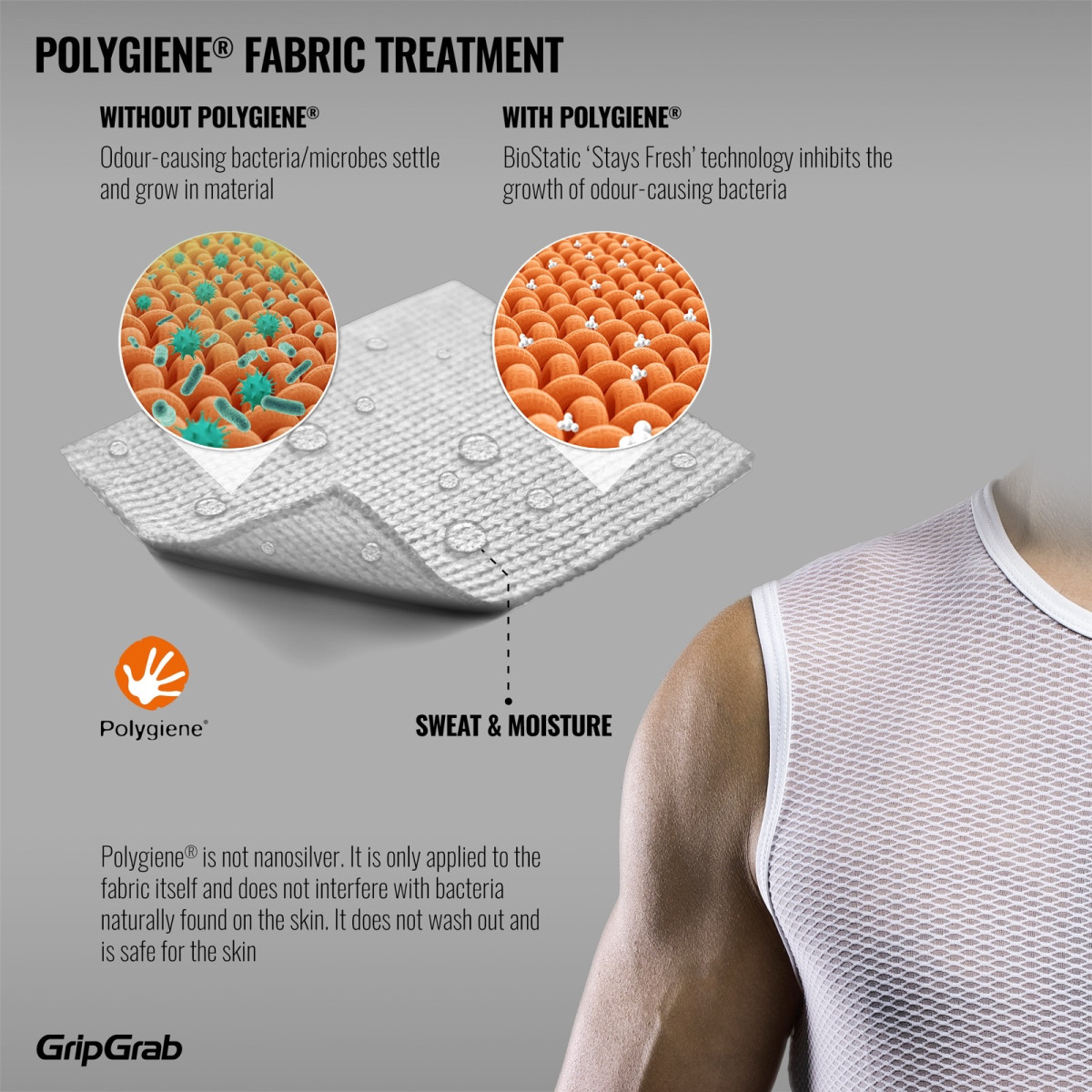 GripGrab Ultralight Sleeveless Mesh apakškrekli | White