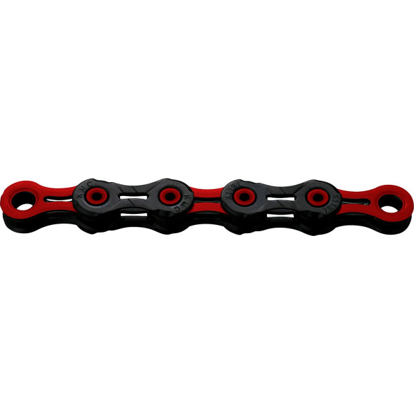 KMC DLC11 Waxed ķēde | 11-speed | Black - Red