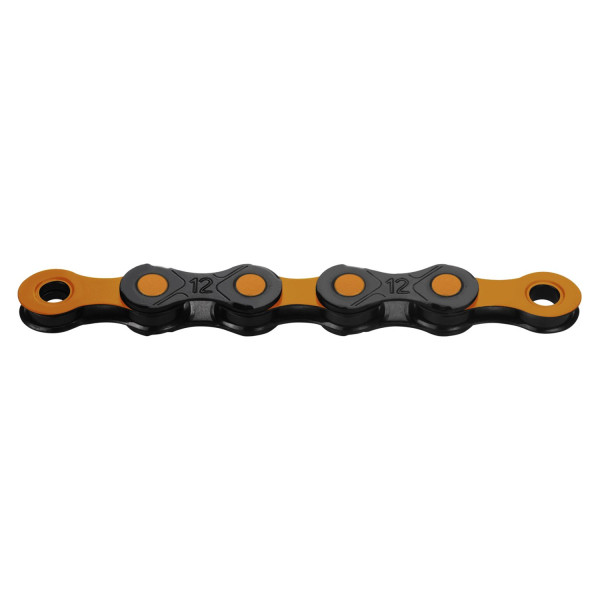 KMC DLC12 Waxed ķēde | 12-speed | Black - Orange