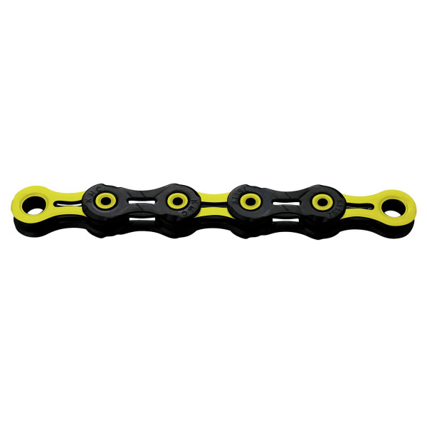 KMC DLC12 Waxed ķēde | 12-speed | Black - Yellow