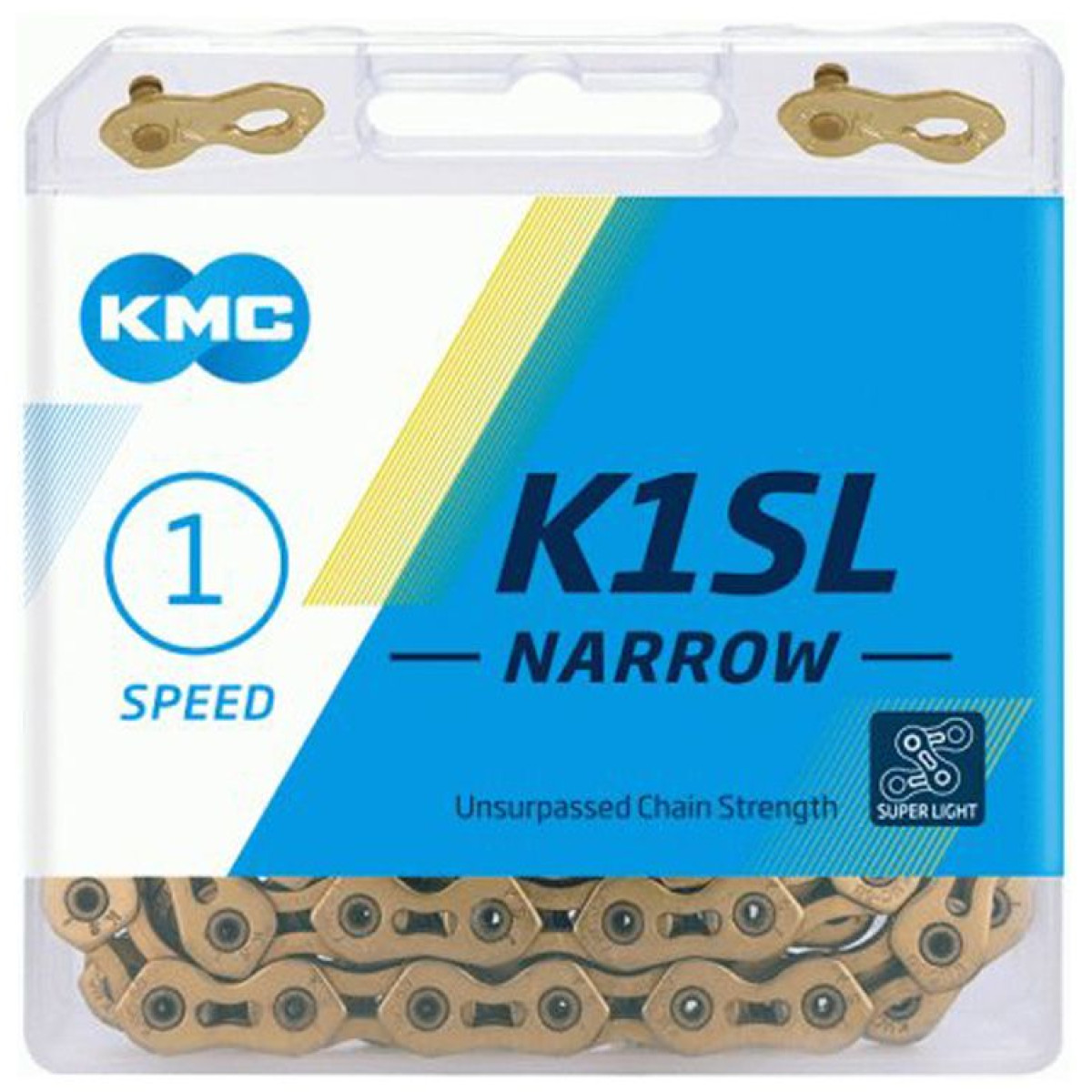 KMC K1SL Narrow Ti-N ķēde | 1 ātrums | Zelta
