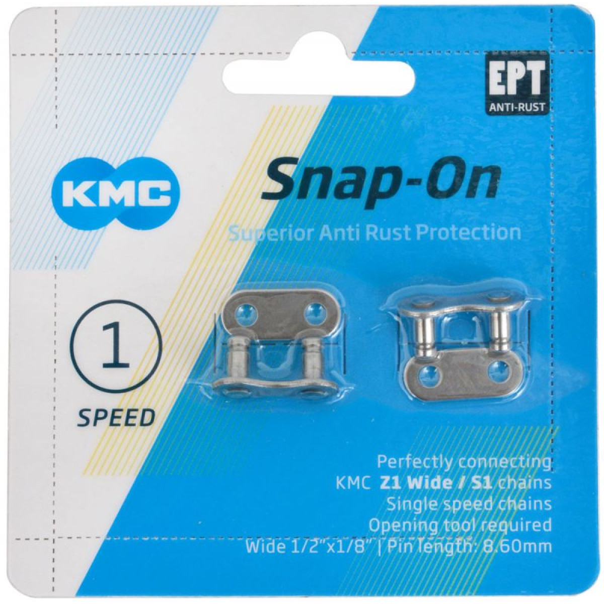KMC Snap-On Wide EPT ķēdes savienotājs | 1 ātrums