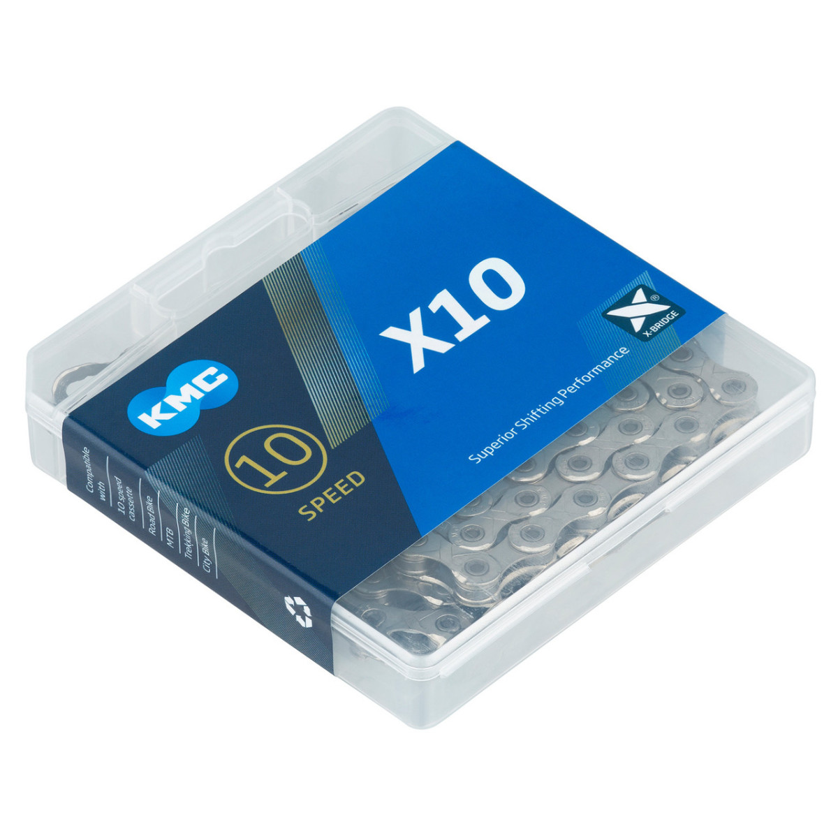 KMC X10 ķēde | 10 ātrumu | Pelēka 