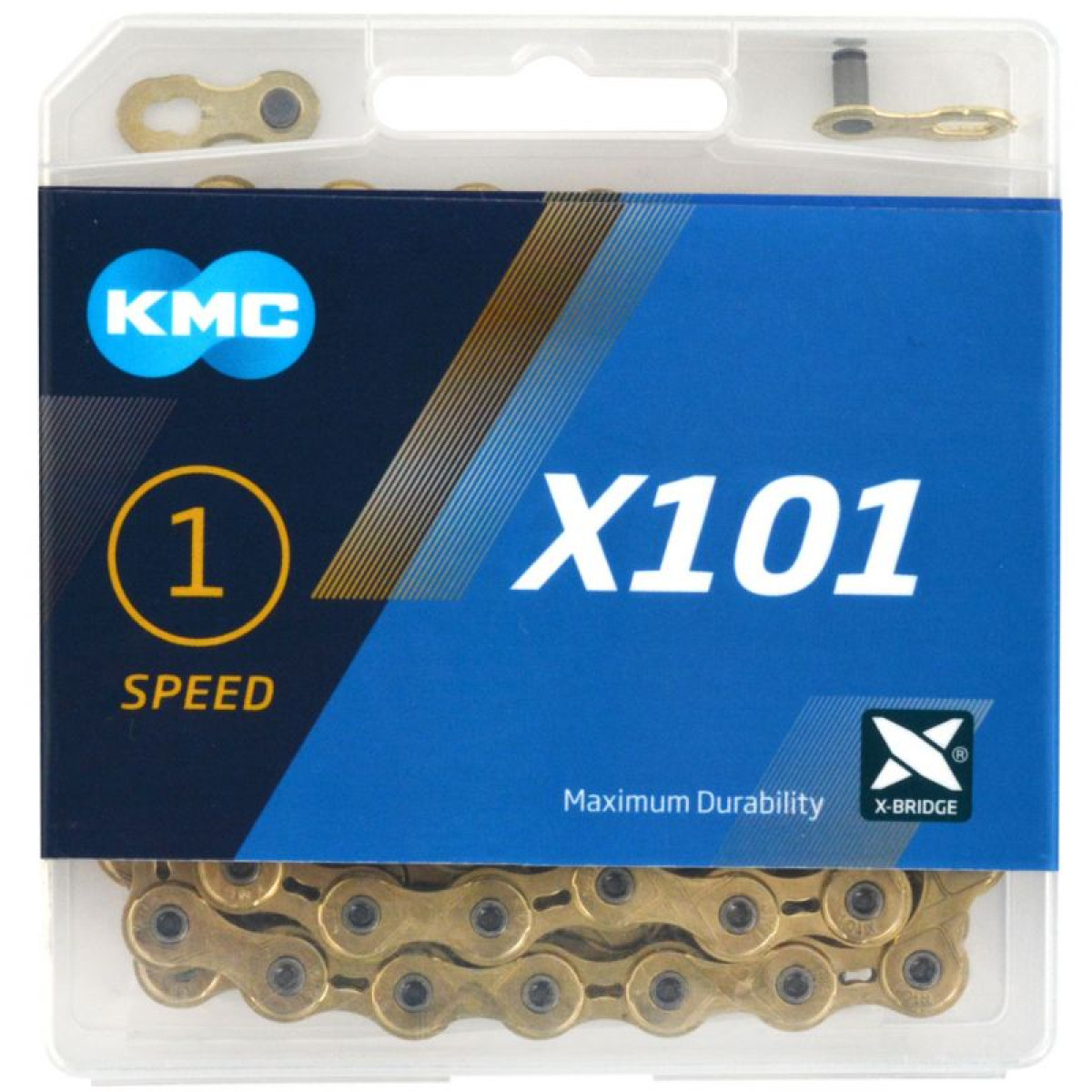 KMC X101 ķēde | 1 ātruma | Zelta