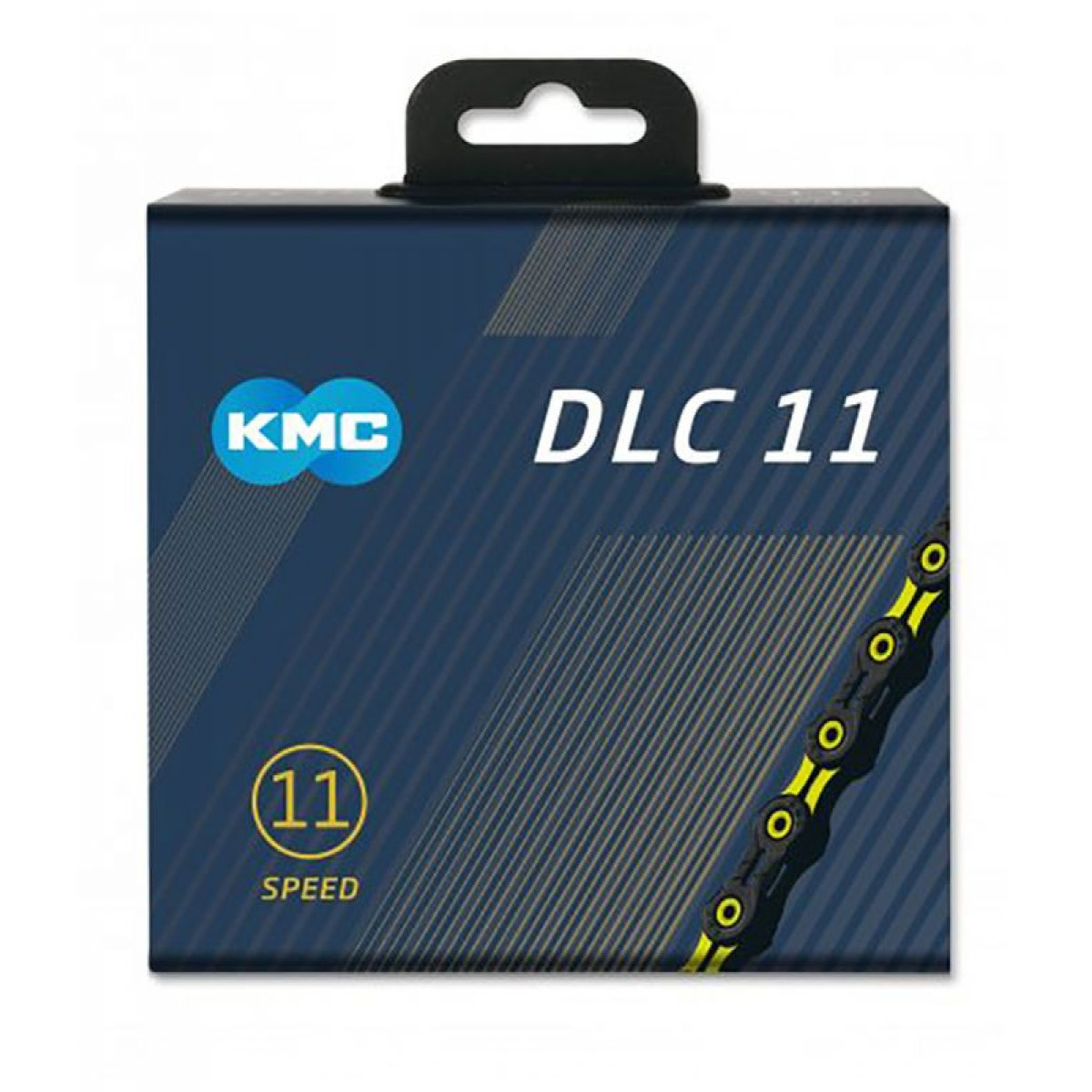 KMC DLC11 ķēde | 11 ātrumu | Melna - dzeltena