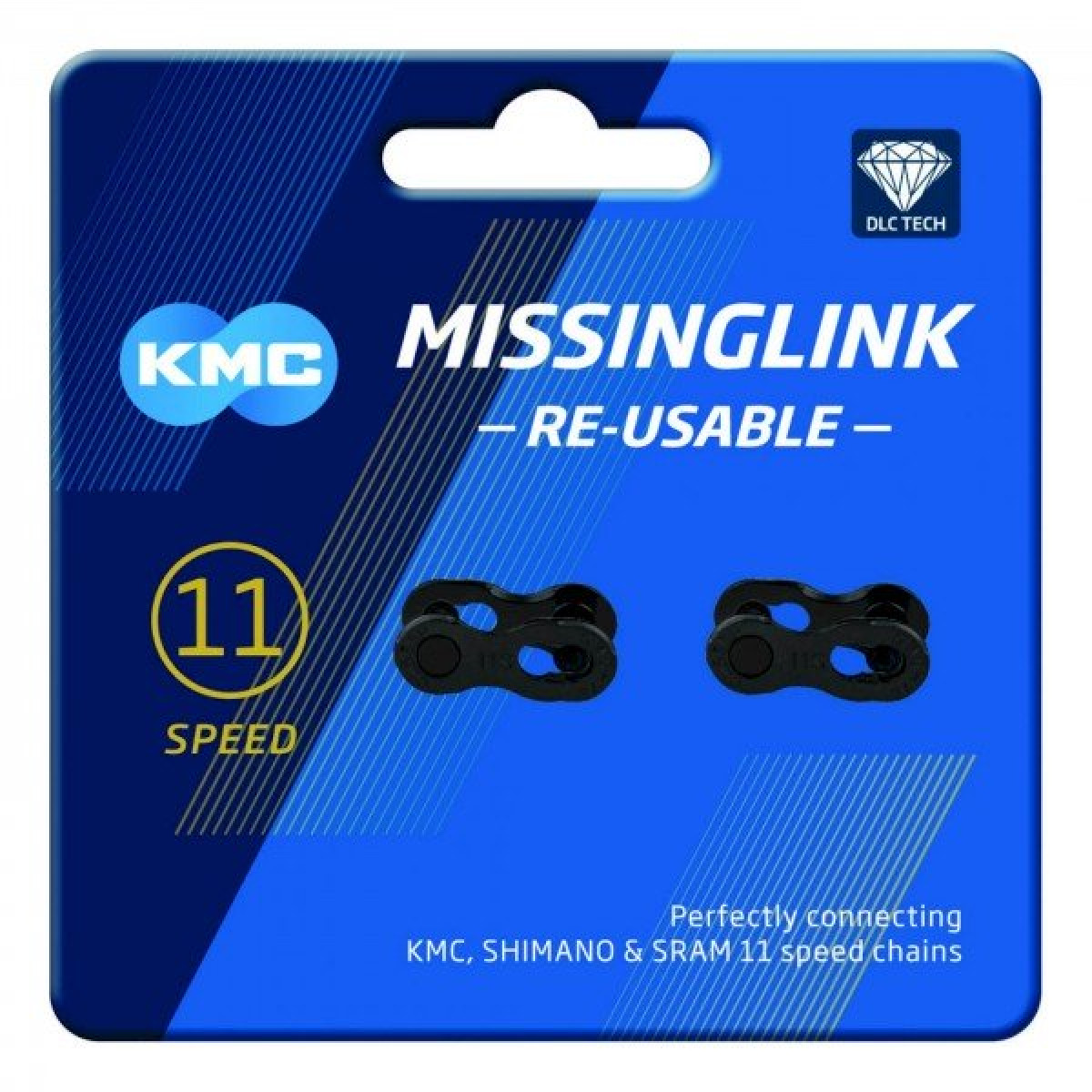 KMC X11 DLC MissingLink ķēdes savienotājs ķēdes savienotājs | 11 ātrumu | Melns