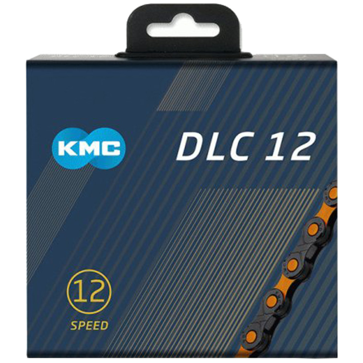 KMC X12 DLC ķēde | 12 ātrumu | Melna-oranža