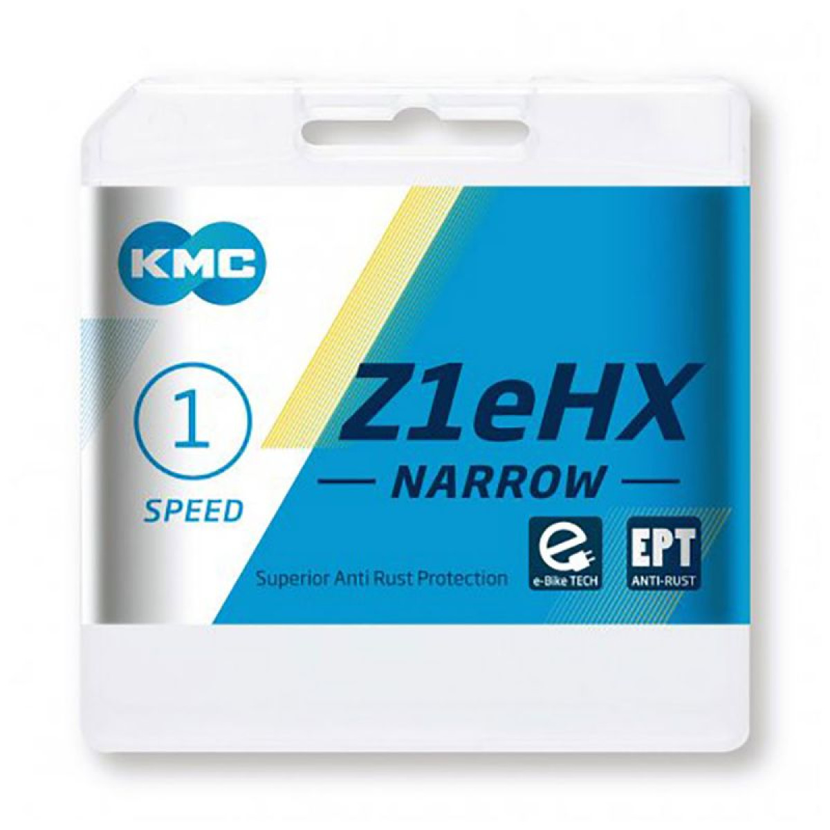 KMC Z1eHX šaura EPT ķēde | 1 ātrums | Sudraba krāsā